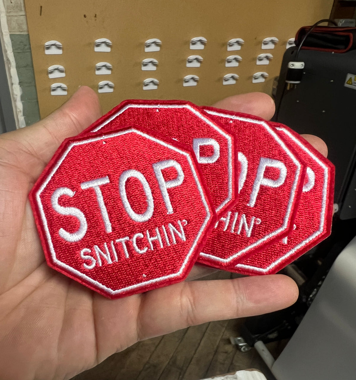 Stop Stitching Embroidery Iron-on Patch