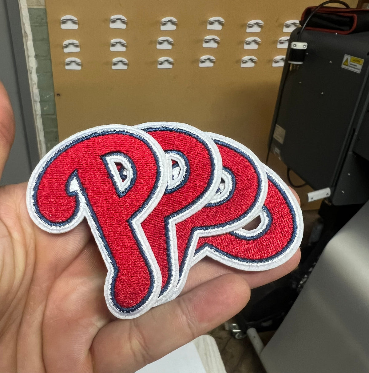 Red P Embroidery Iron-on Patch