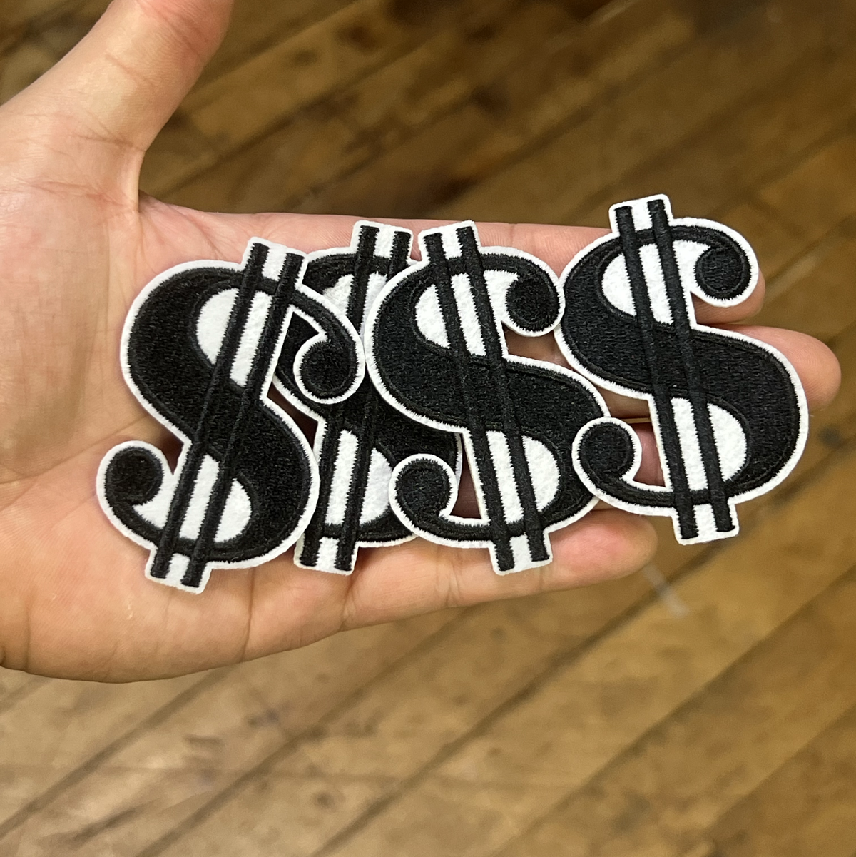 Dolla Sign Iron-on Embroidery logo